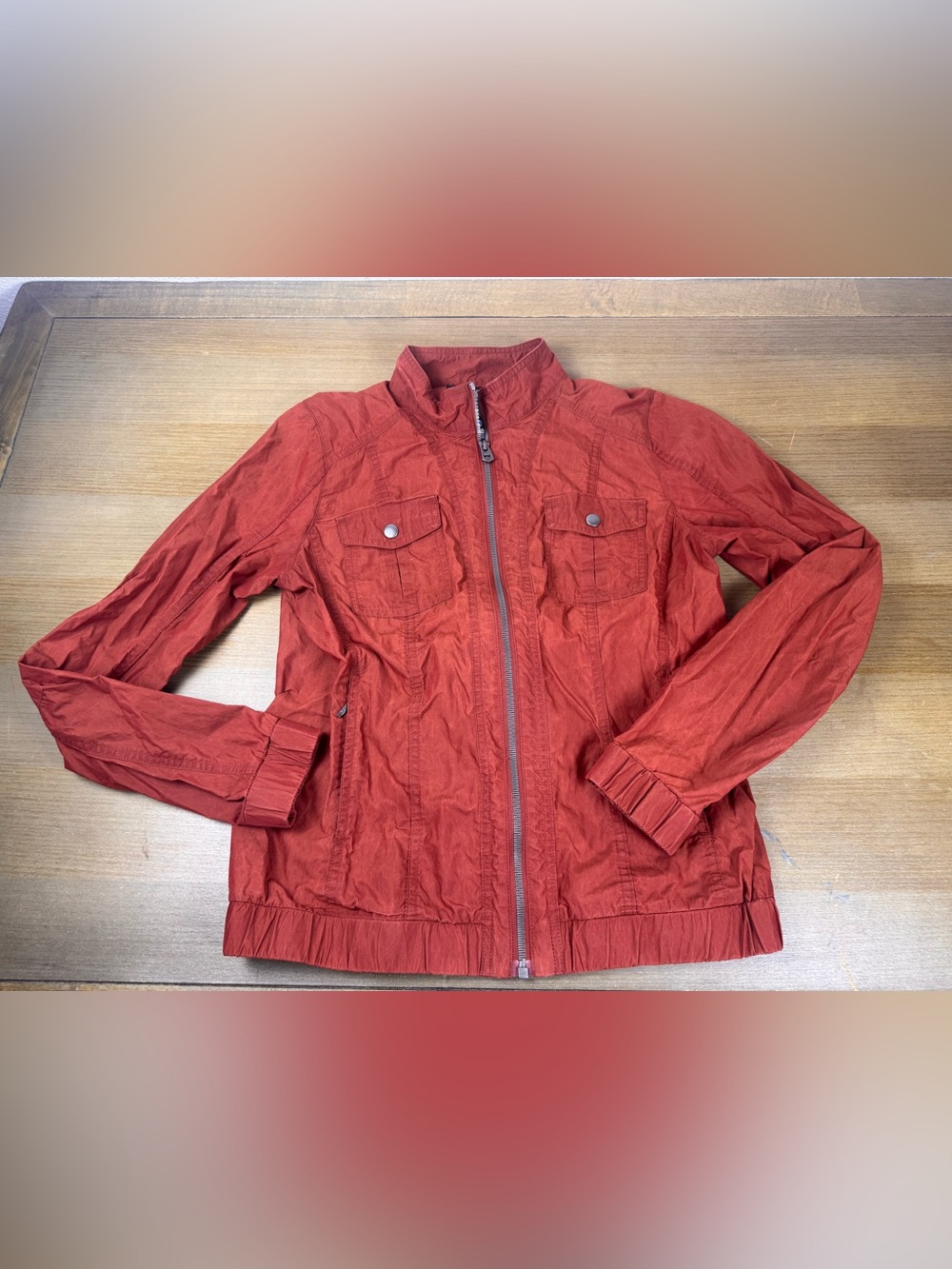 Women’s Kühl Projekt “Jojo”  Wax Coated Burnt Orange Jacket Small EUC
